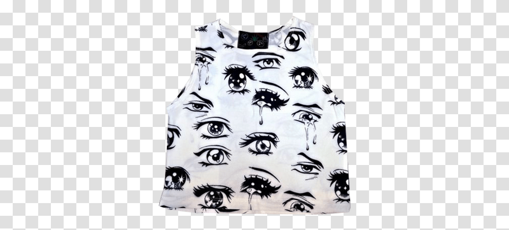 Anime Eyes Crop Top Sold By Cutexzp Anime Eye Crop Top, Clothing, Apparel, Dress, Vest Transparent Png