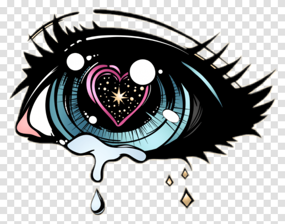 Anime Eyes Crying Drawing Download Depression Metaphor Drawing, Outdoors, Logo Transparent Png