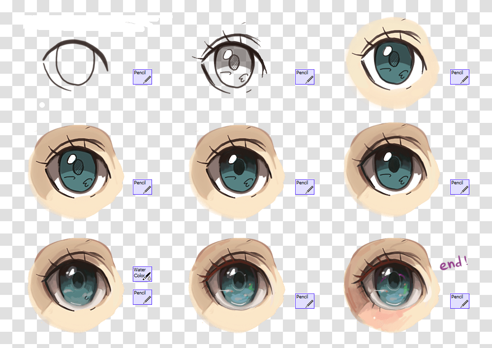 Anime Eyes Digital Painting, Electronics, Wristwatch Transparent Png