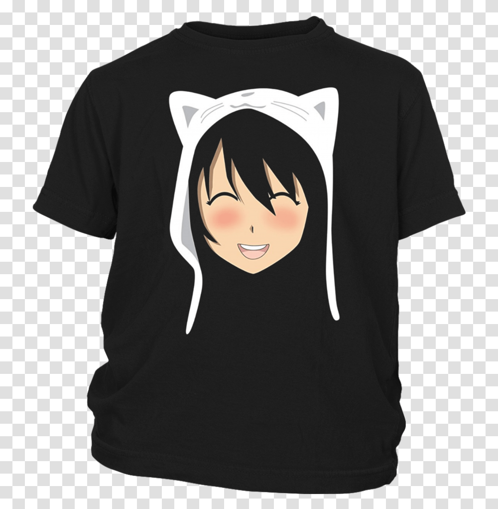 Anime Face Cat T Shirt Nike Shirt Background Hd, Sleeve, T-Shirt, Hoodie Transparent Png