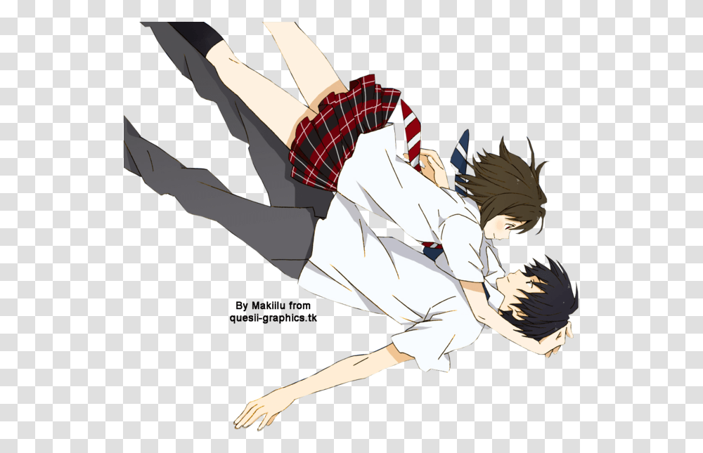 Anime Falling & Clipart Free Download Ywd Couple Anime, Person, Human, Judo, Martial Arts Transparent Png