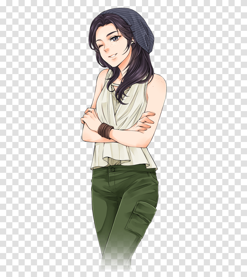 Anime Fan Made Casual Girl Oc, Person, Arm, Hug Transparent Png