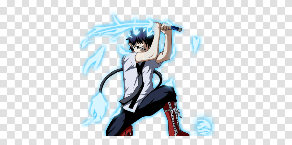 Anime Fanart And Ao No Exorcist Image Anime Sword Character, Comics, Book, Person, Human Transparent Png