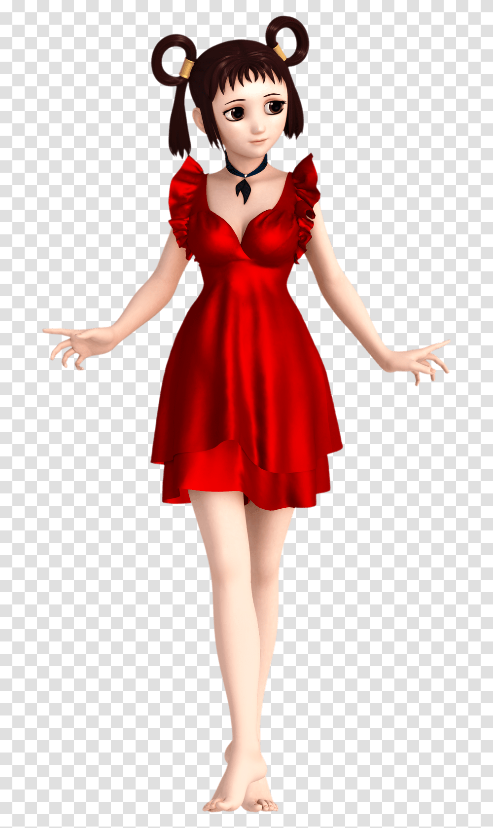 Anime Female 3d Graphic 3d Anime Girl, Dress, Clothing, Apparel, Person Transparent Png