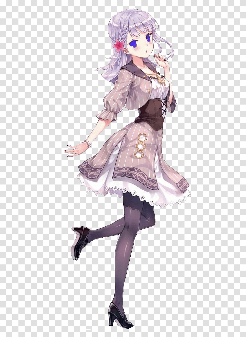 Anime Female With Purple Hair Hot Anime Girls With Purple Hair, Costume, Person, Dance Pose, Leisure Activities Transparent Png