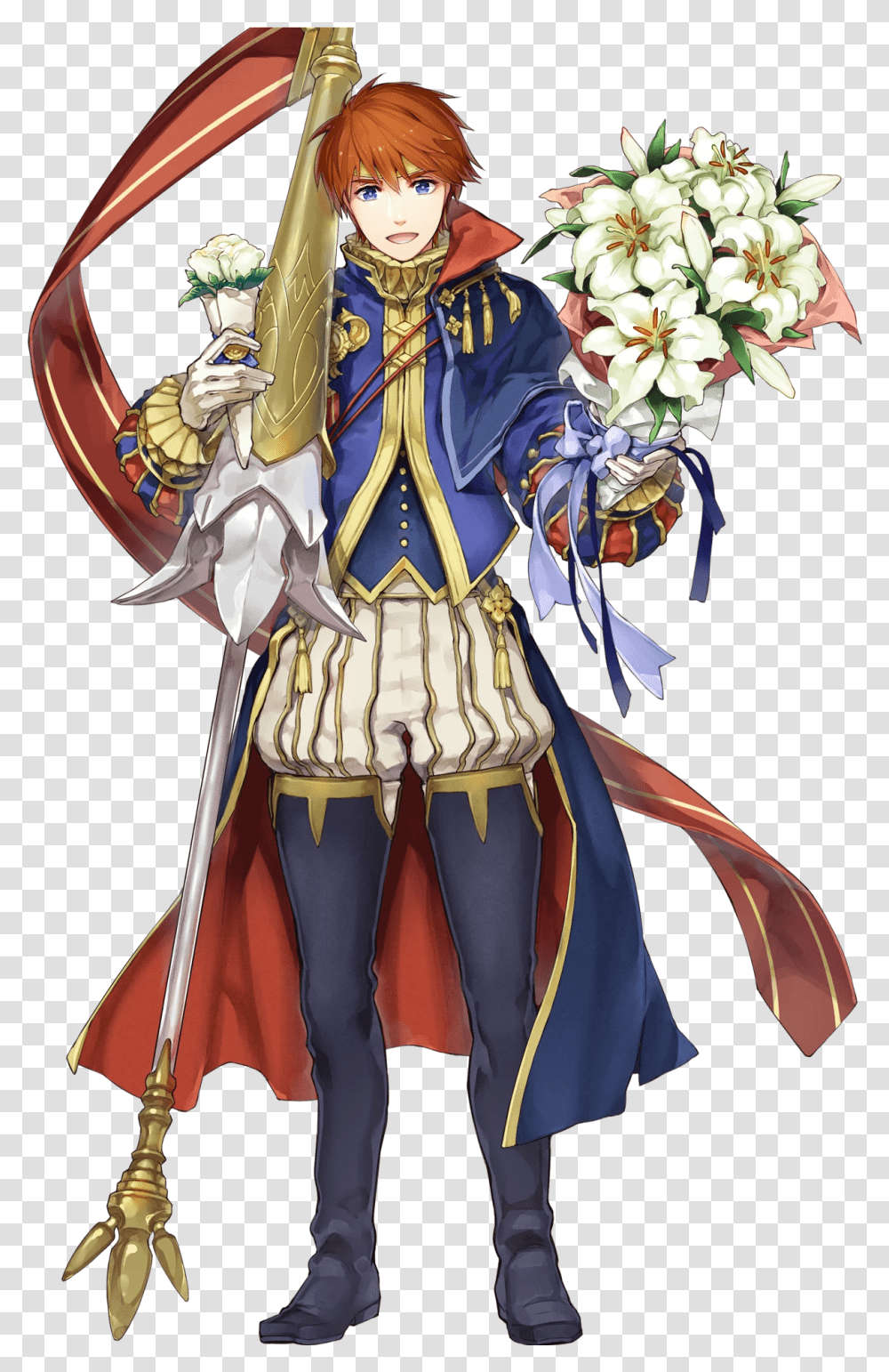 Anime Flower Eliwood Fire Emblem Heroes Download Valentines Eliwood Fire Emblem, Person, Human, Costume, Clothing Transparent Png