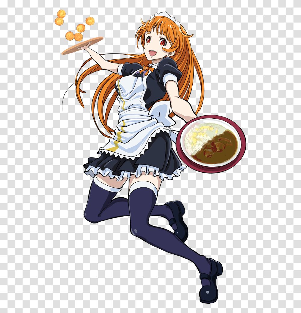 Anime Food Cartoon, Person, Bowl, Meal, Manga Transparent Png
