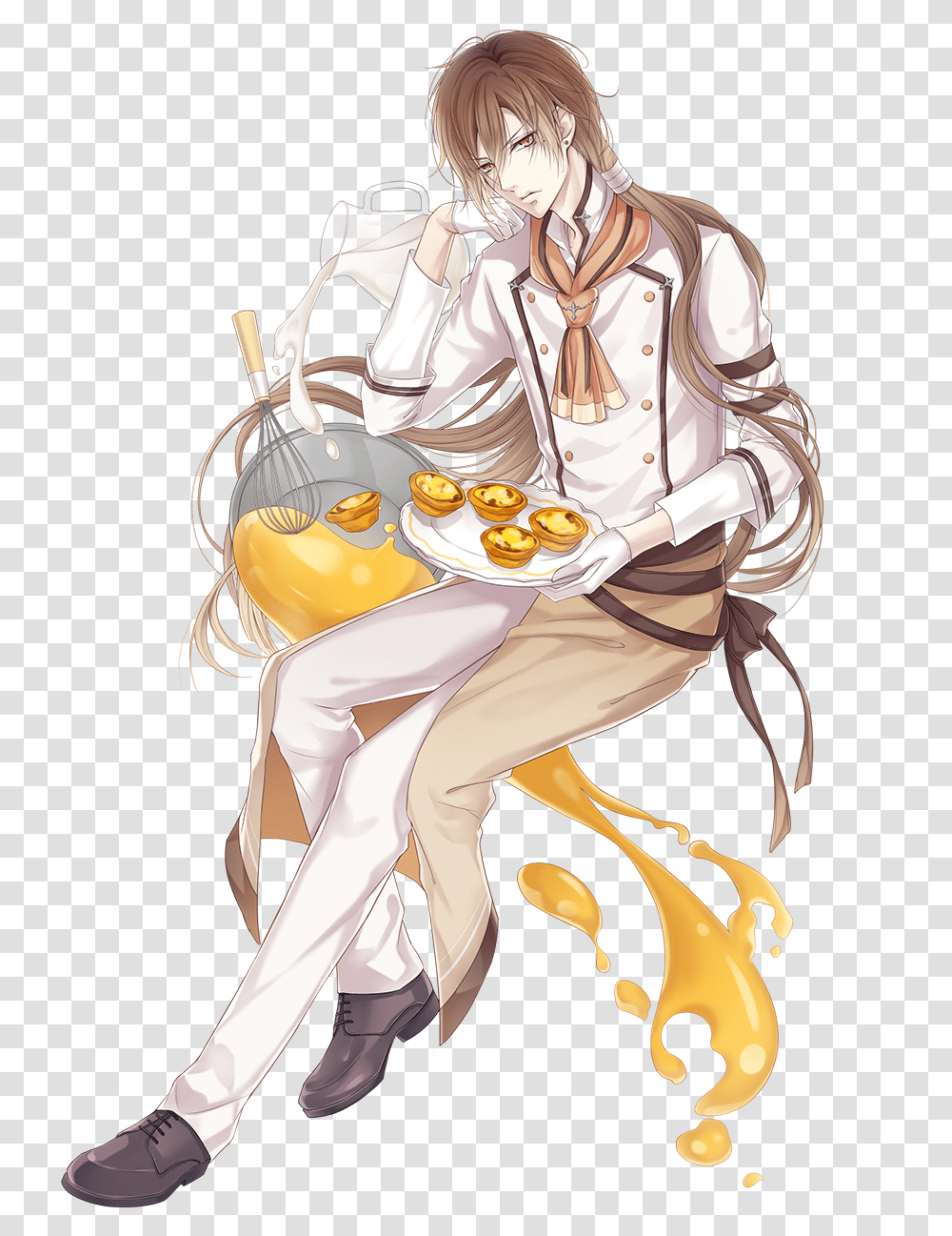 Anime Food Food Fantasy Pastel De Nata, Comics, Book, Manga, Person Transparent Png