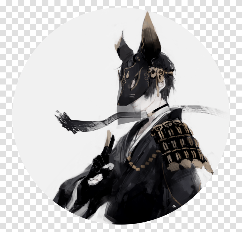Anime Fox Mask Boy Download Anime Boy With Mask, Samurai, Person, Human, Horse Transparent Png