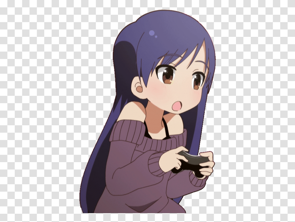 Anime Gif 1 Images Download Anime Girl Gif, Comics, Book, Manga, Cushion Transparent Png