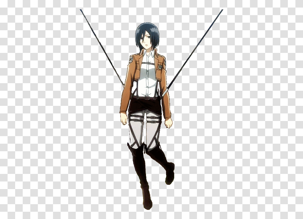 Anime Gif 14 Images Download Mikasa Ackerman Gif, Person, Human, Costume, Clothing Transparent Png
