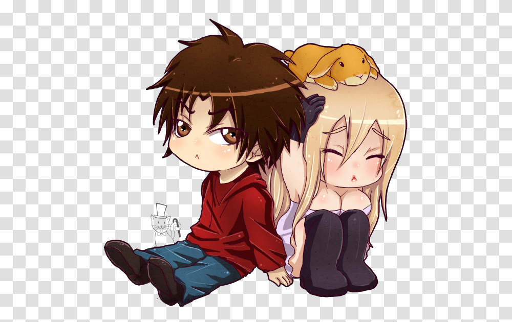 Anime Girl And Boy Hugging Pictures And Cliparts Chibi Anime Girl And Boy, Comics, Book, Manga, Person Transparent Png