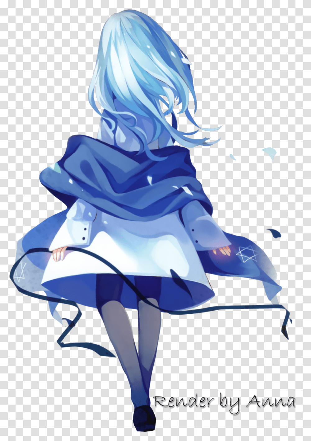 Anime Girl Back, Person, Human Transparent Png