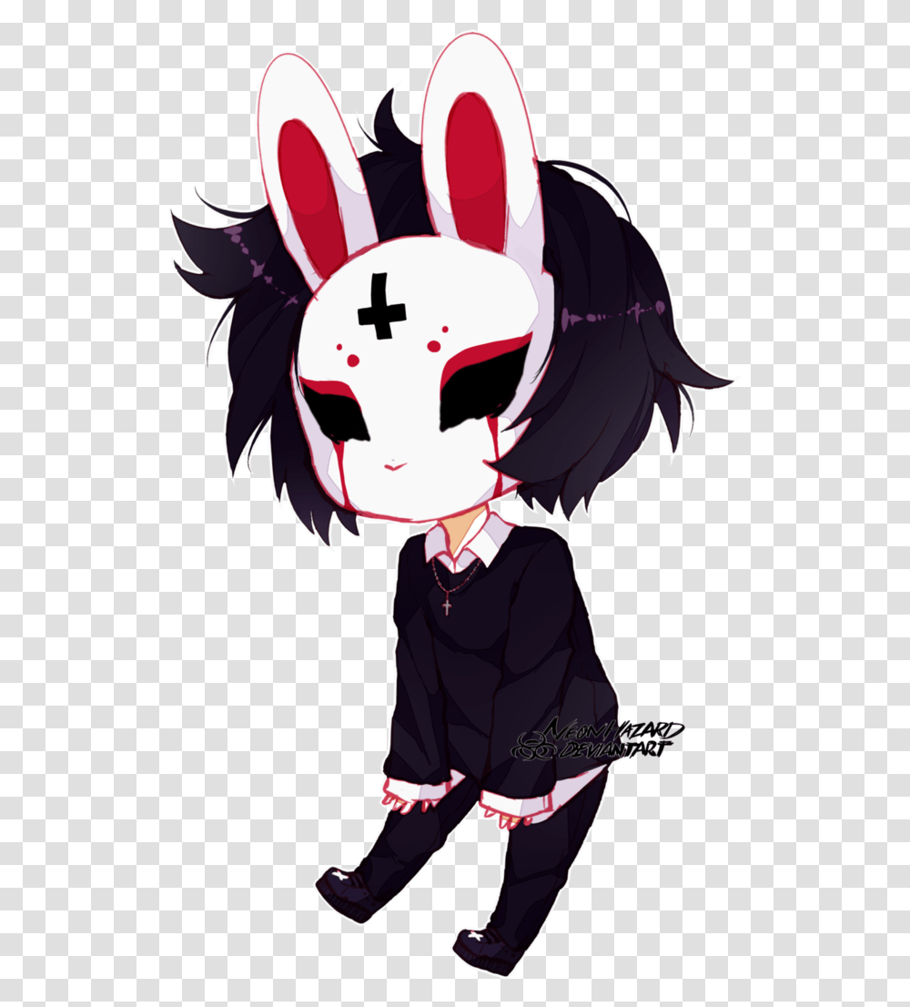 Anime Girl Bunny Mask Clipart Full Size Clipart Anime Bunny Mask, Person, Human, Comics, Book Transparent Png