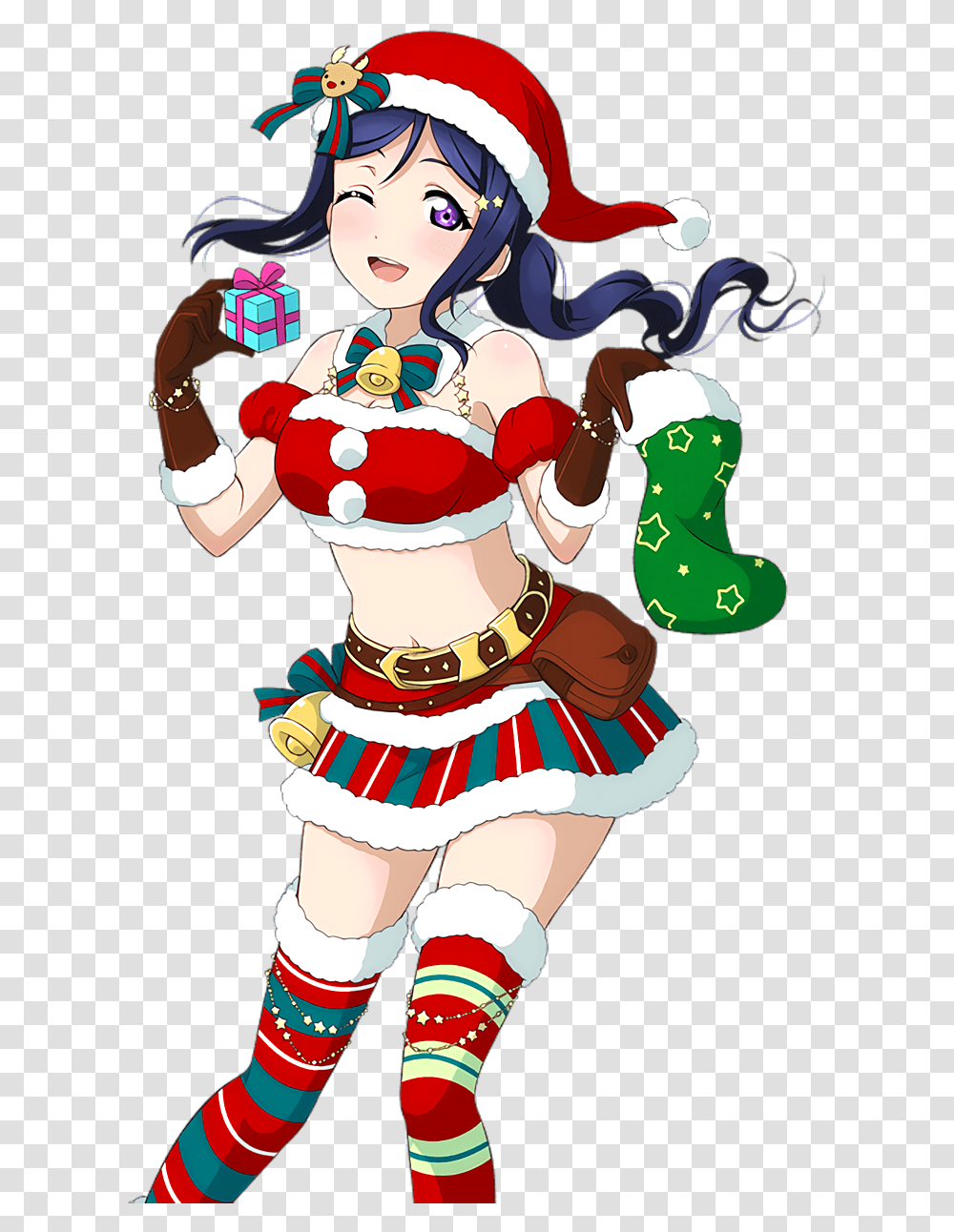 Anime Girl Christmas Anime Girl Christmas, Person, Human, Christmas Stocking, Gift Transparent Png