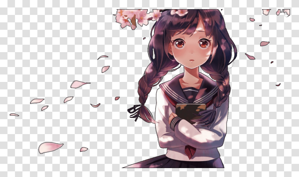 Anime Girl Clipart, Comics, Book, Manga, Person Transparent Png