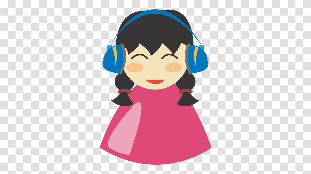 Anime Girl Clipart Headphone, Electronics, Headphones, Headset, Toy Transparent Png