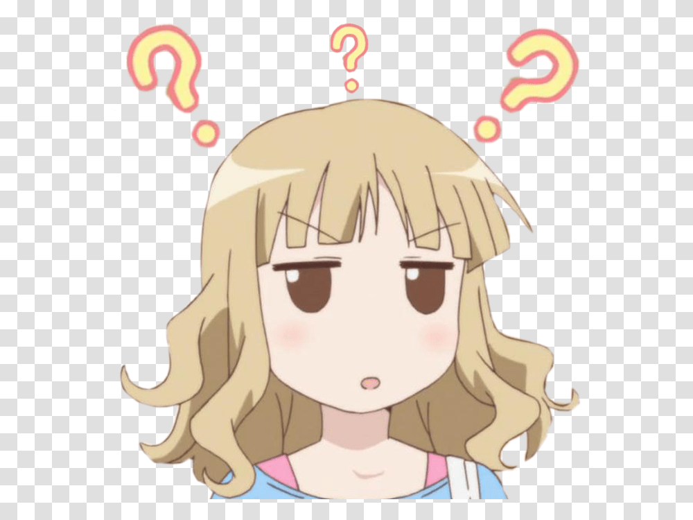 Anime Girl Confused Download Don't Understand, Manga, Comics, Book Transparent Png