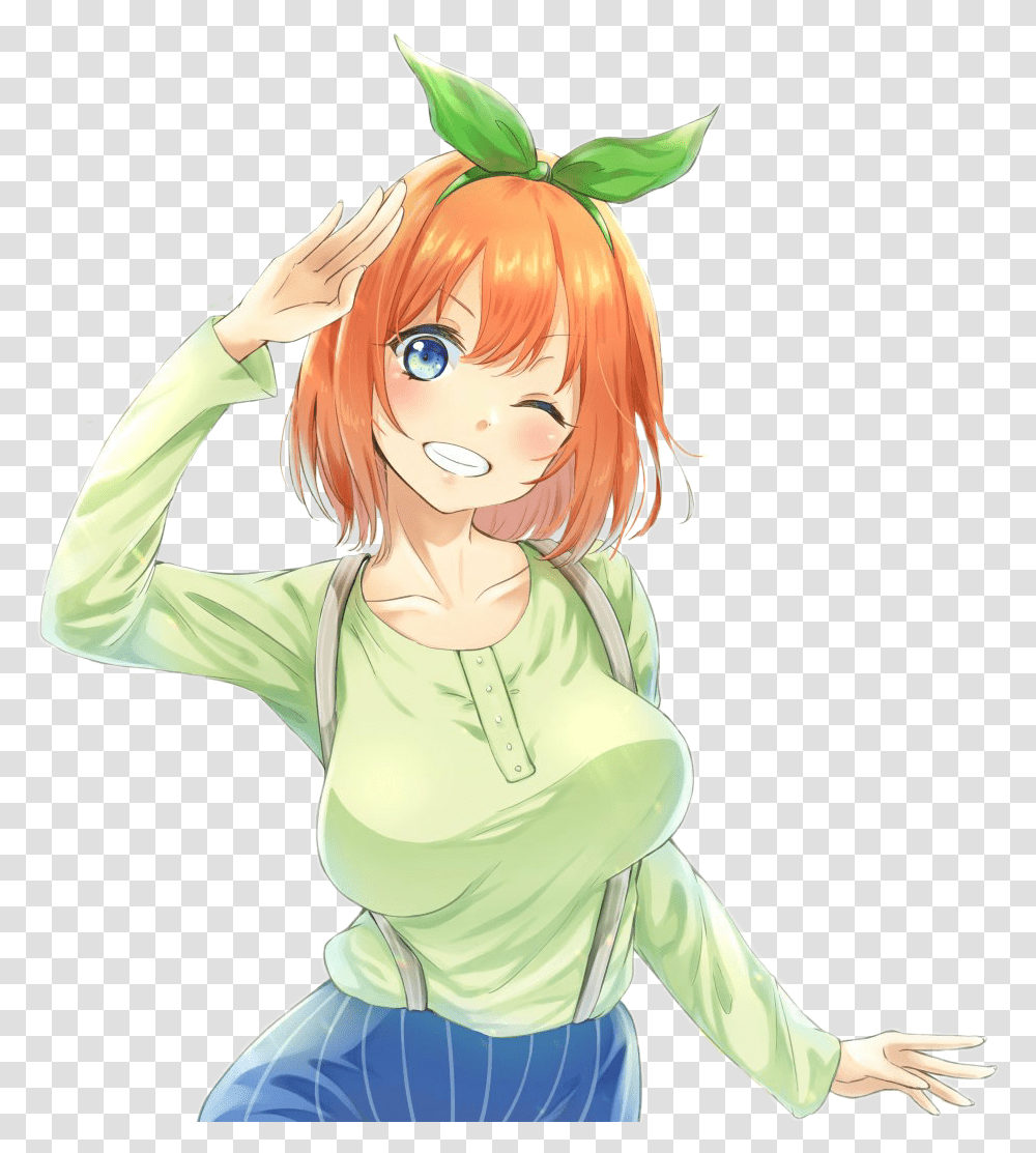 Anime Girl Cute Orangehair Gotoubun No Hanayome, Sleeve, Apparel, Person Transparent Png