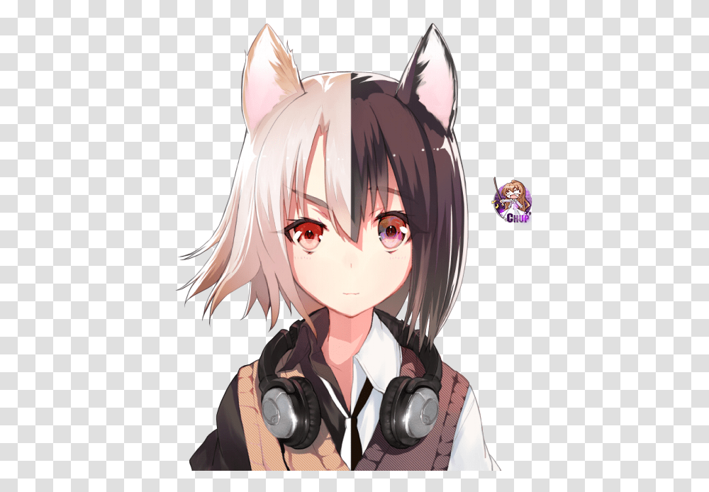 Anime Girl Different Colored Eyes, Manga, Comics, Book, Doll Transparent Png