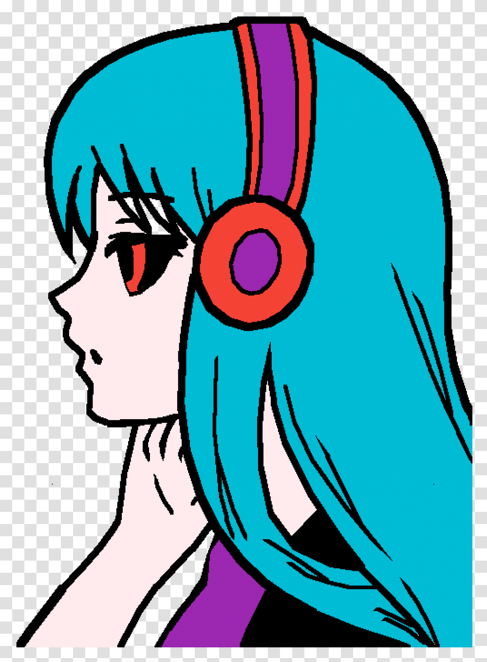 Anime Girl Easy Drawing Clipart Download Anime Easy Drawing With Color, Face Transparent Png