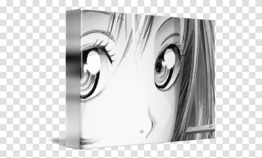 Anime Girl Eyes 2 Black And White Anime Girl Eyes 2 Black And White Blue Eyes, Manga, Comics Transparent Png