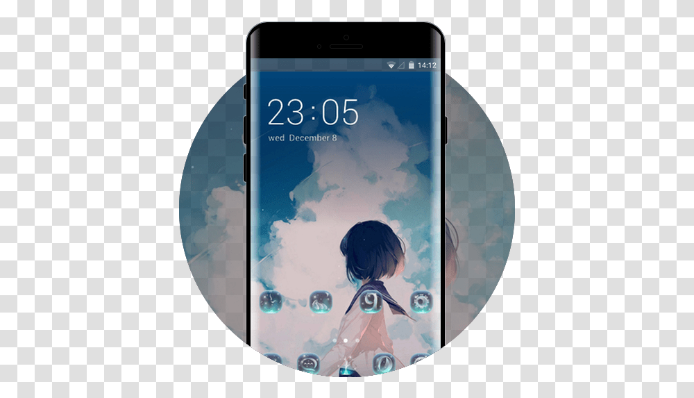 Anime Girl Free Android Theme - U Launcher 3d Camera Phone, Mobile Phone, Electronics, Cell Phone, Person Transparent Png