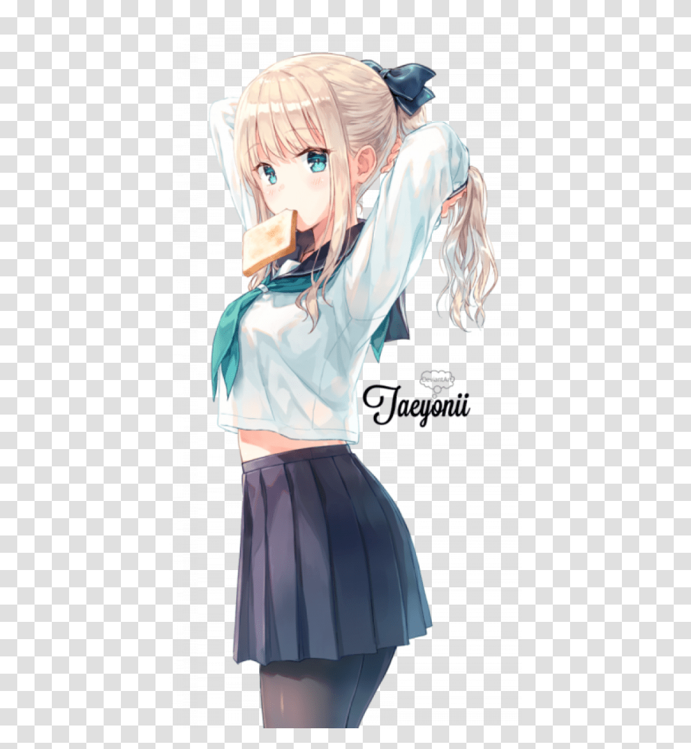 Anime Girl Free Anime Girl, Skirt, Clothing, Apparel, Person Transparent Png