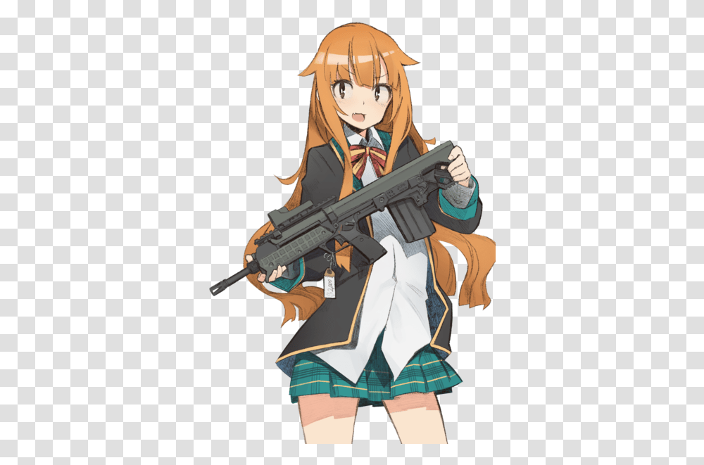 Anime Girl Gun Psd Official Psds Airsoft Gun, Weapon, Weaponry, Manga, Comics Transparent Png