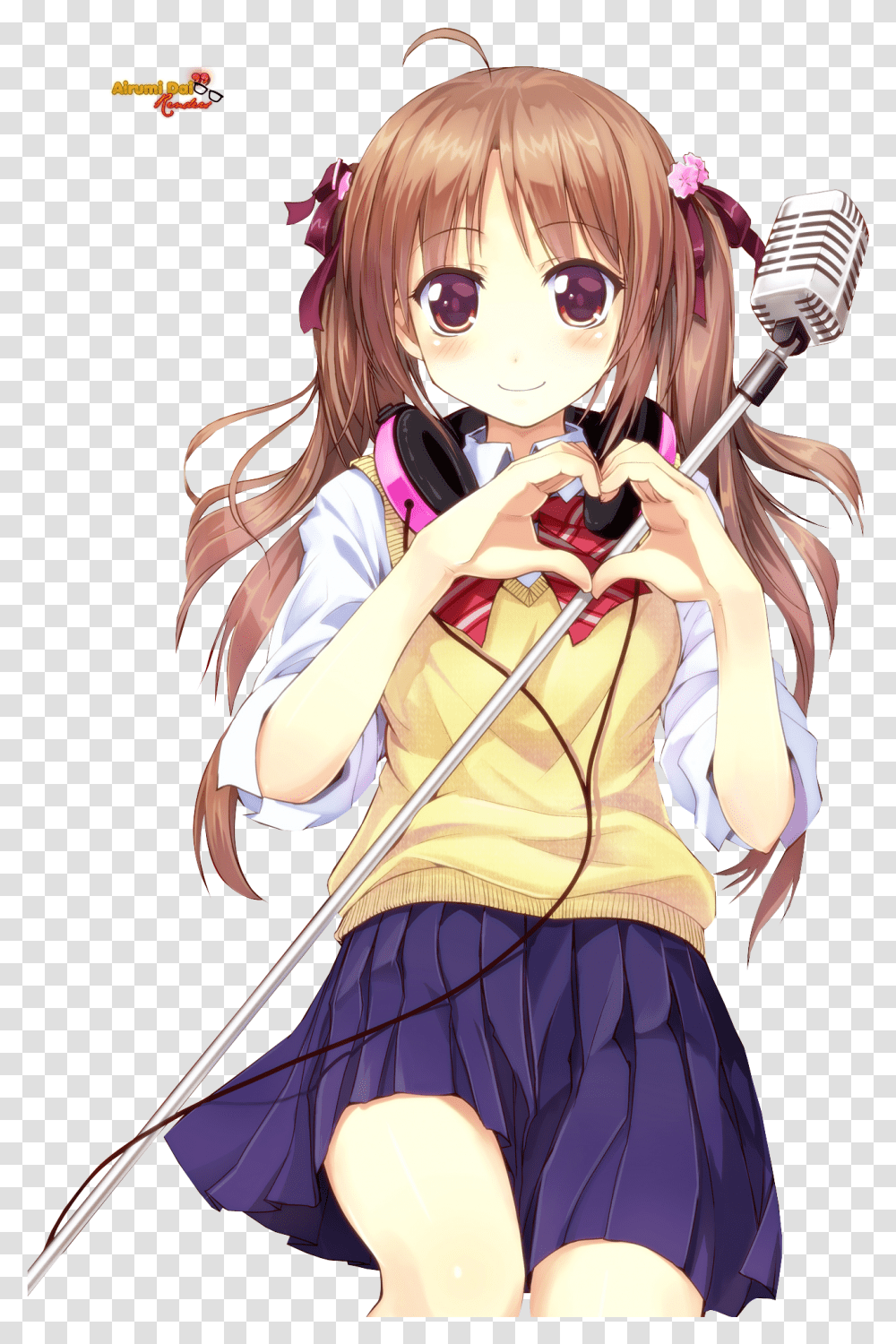 Anime Girl Heart Download Anime, Manga, Comics, Book, Person Transparent Png