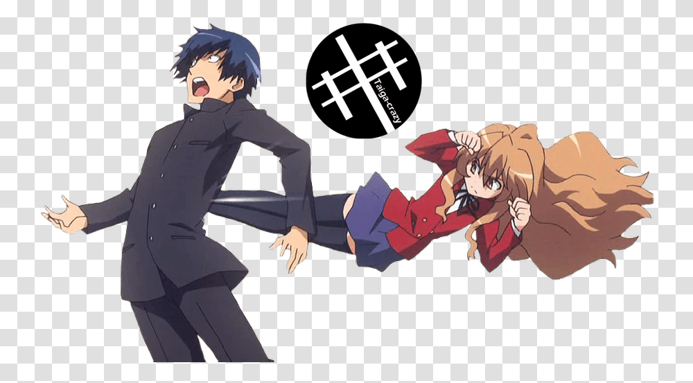 Anime Girl Kicks Boy, Person, Human, Comics, Book Transparent Png