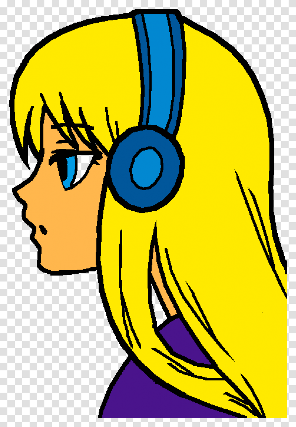 Anime Girl Not Colored, Book, Banana Transparent Png