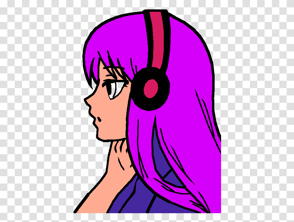 Anime Girl Not Colored, Book, Face Transparent Png