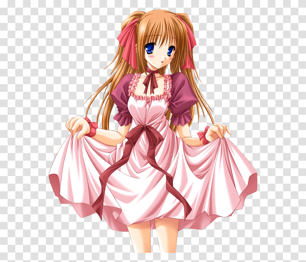 Anime Girl Pink Dress, Doll, Toy, Manga, Comics Transparent Png