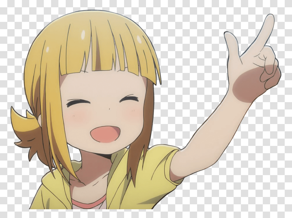 Anime Girl Pointing, Helmet, Apparel, Comics Transparent Png