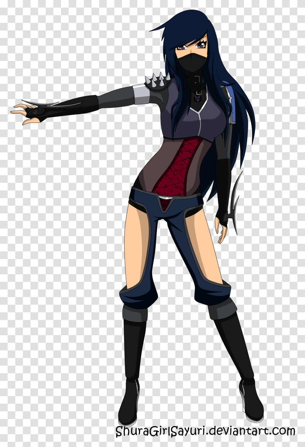 Anime Girl Shinobi Outfit, Person, People, Sleeve Transparent Png