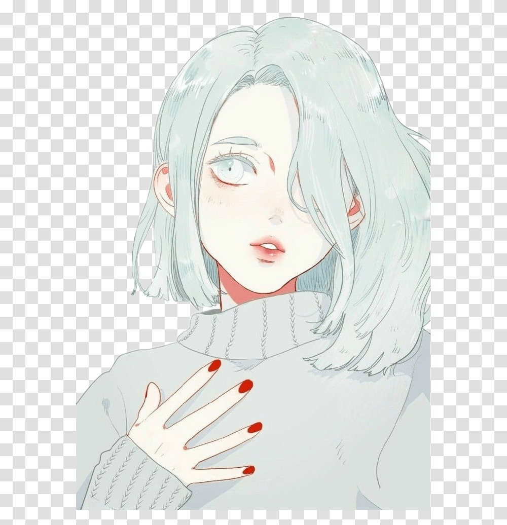 Anime Girl Short Hair, Person, Drawing, Sketch Transparent Png