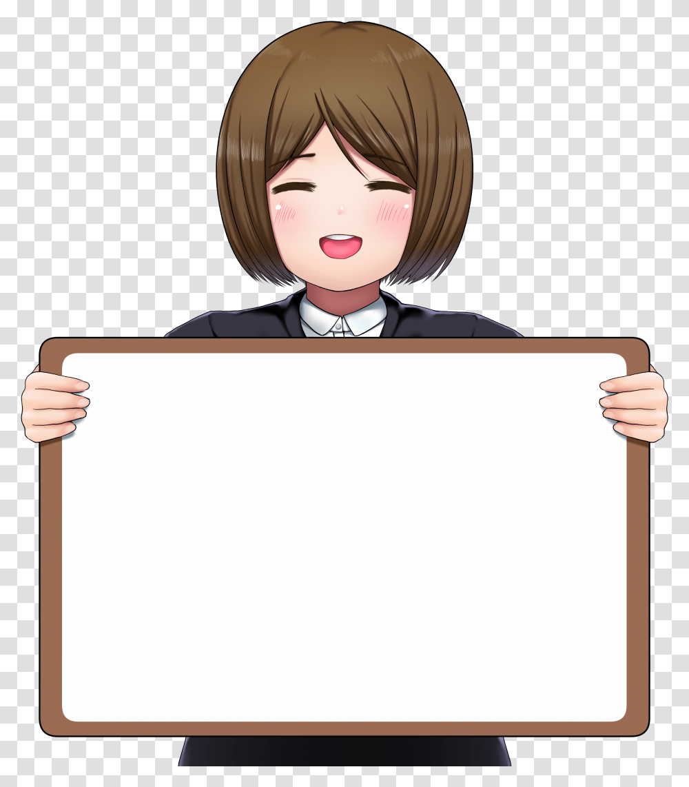 Anime Girl Short Hair Wallpaper Anime Information, White Board, Person, Human, Female Transparent Png