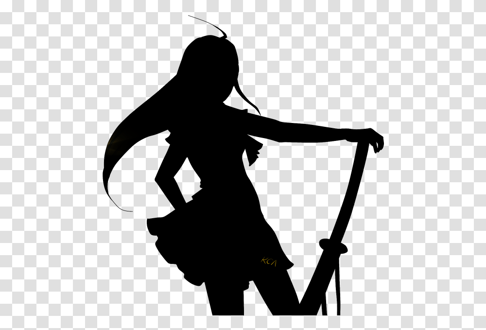Anime Girl Silhouette, Nature, Outdoors, Astronomy, Night Transparent Png
