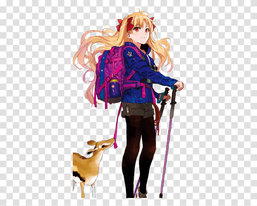 Anime Girl Tumblr Ereshkigal Fgo Casual Clothes, Bird, Animal, Clothing, Person Transparent Png