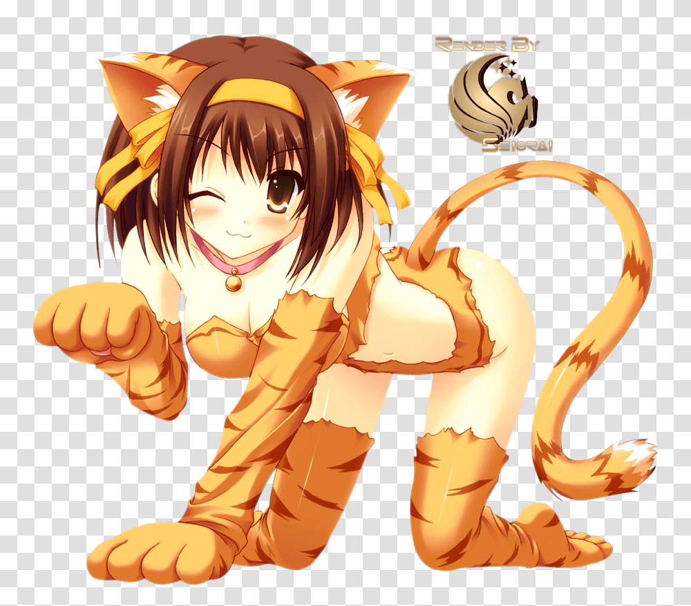 Anime Girl Und Tiere, Person, Book, Comics Transparent Png