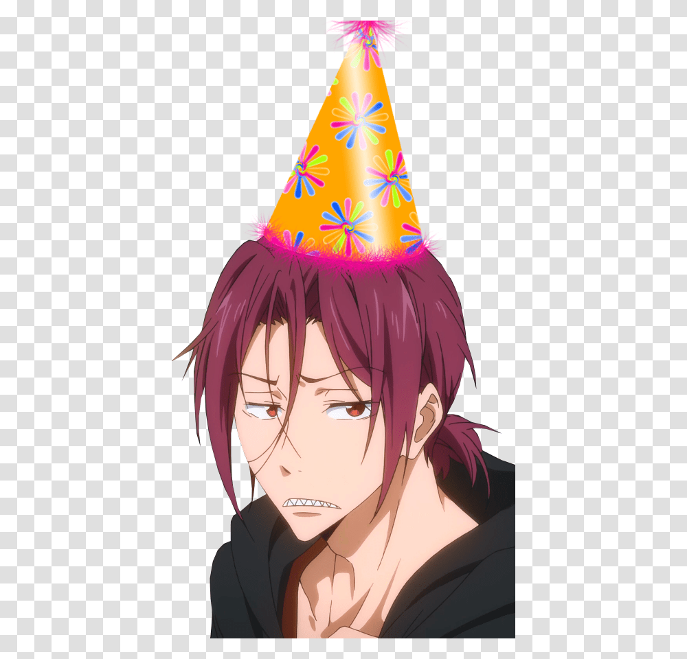 Anime Girl With Birthday Hat, Apparel, Party Hat Transparent Png