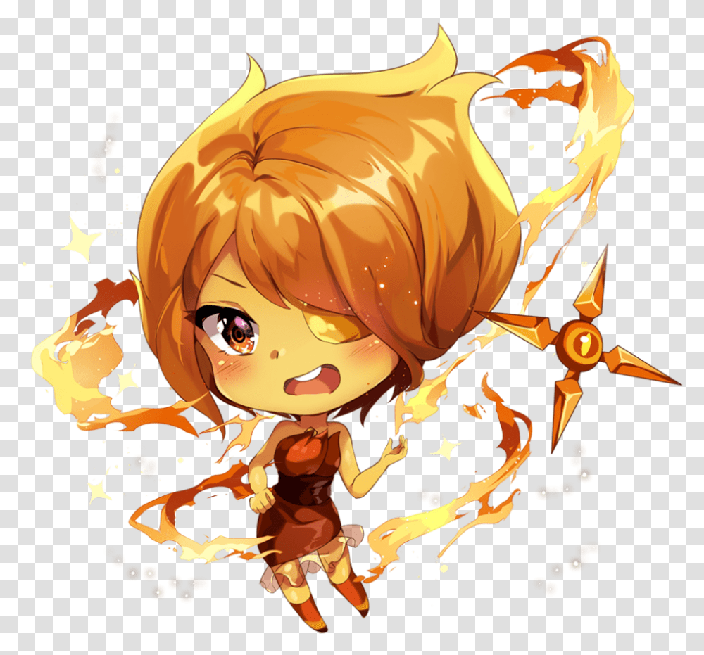 Anime Girl With Brown Hair Anime Girl On Fire, Cupid, Person Transparent Png