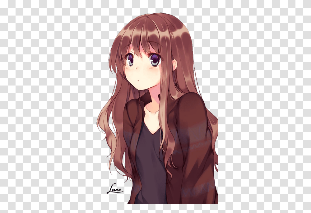 Anime Girl With Brown Hair, Manga, Comics, Book, Person Transparent Png