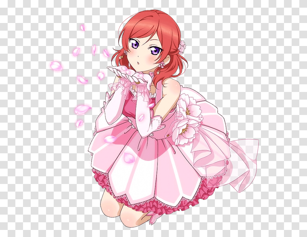 Anime Girl With Red Hair And Blue Eyes Live Love School Idol Valenyines, Manga, Comics, Book, Graphics Transparent Png