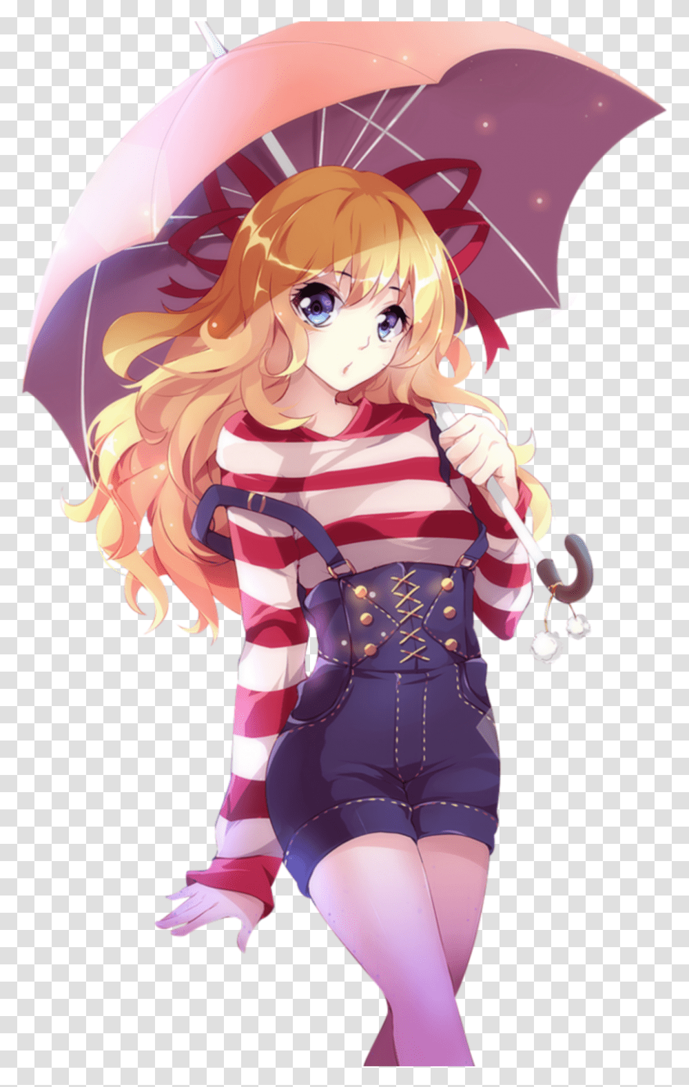 Anime Girl With Umbrella, Comics, Book, Manga, Person Transparent Png