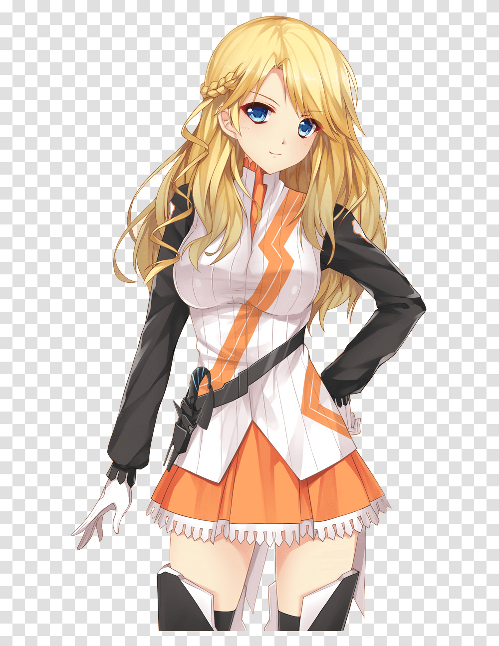 Anime Girl Yellow Hair Image Anime Girl With Yellow Hair, Manga, Comics, Book, Costume Transparent Png