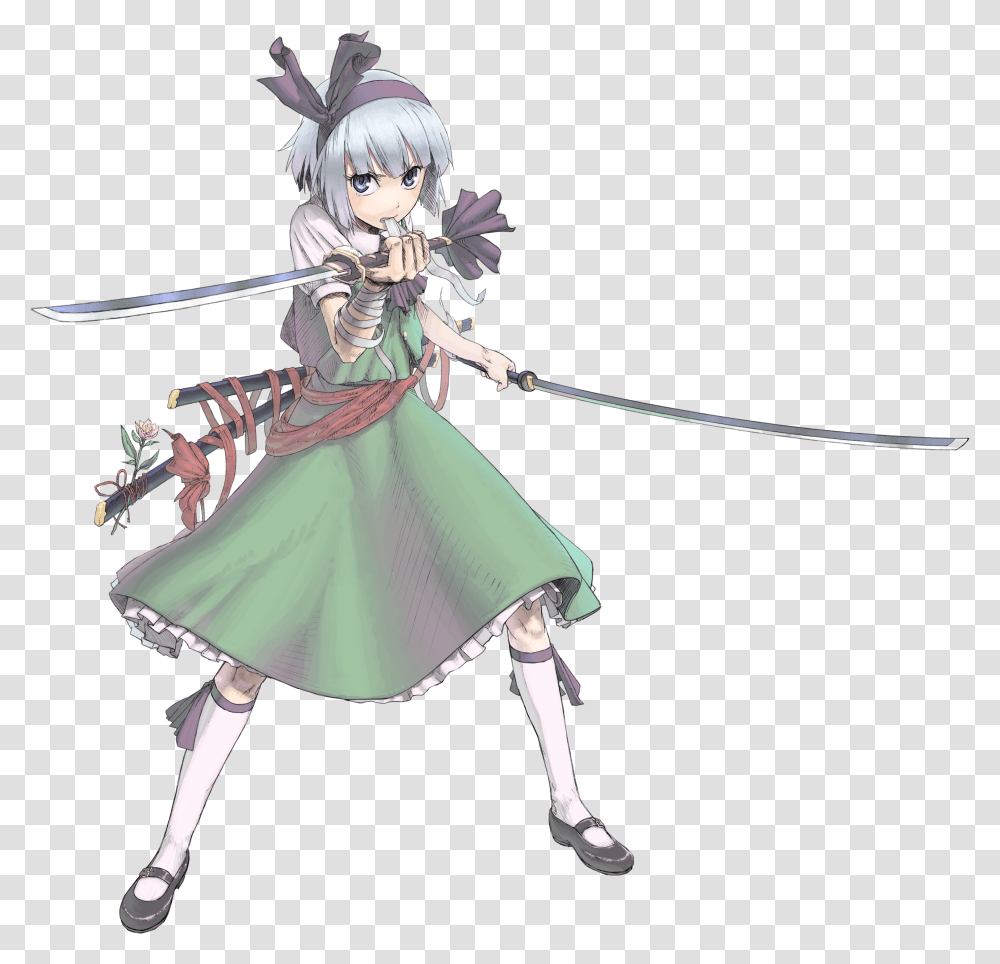 Anime Girls Background Sword Cartoon, Person, Figurine, Leisure Activities, Toy Transparent Png