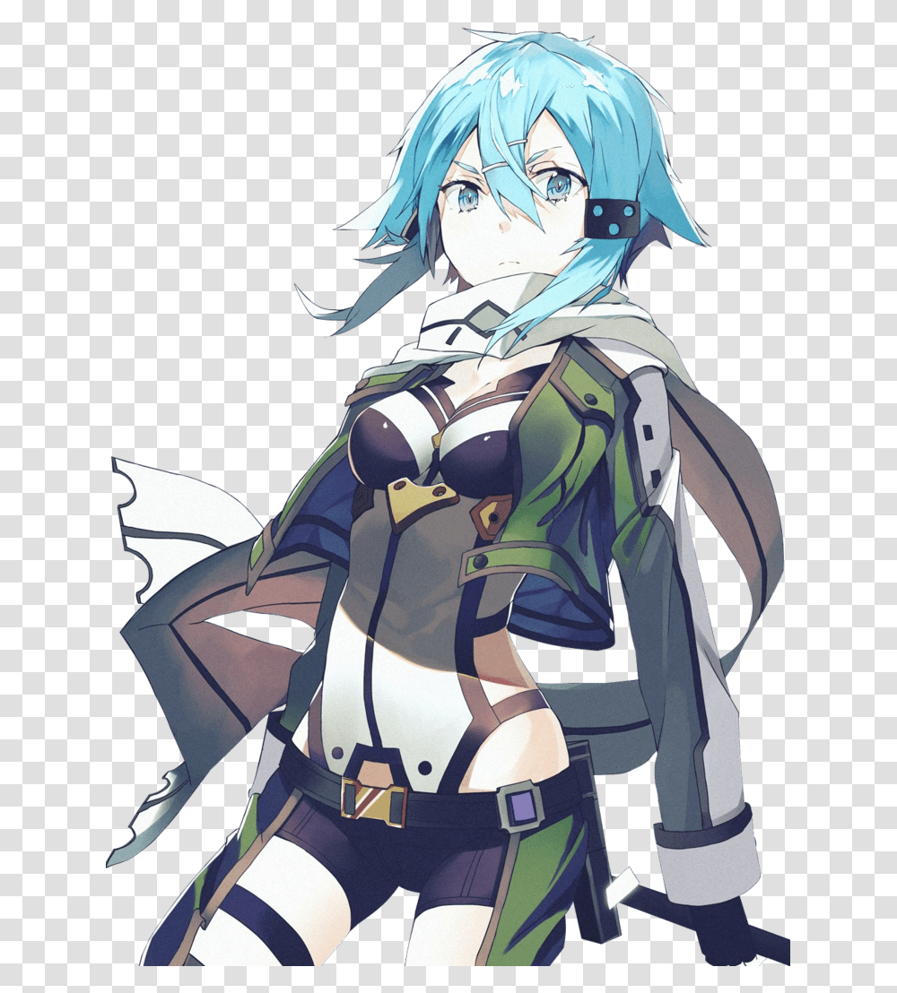 Anime Girls Sinon, Manga, Comics, Book, Person Transparent Png