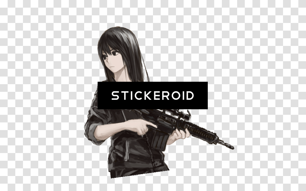 Anime Gun Anime Girl Gun, Person, Human, Weapon, Weaponry Transparent Png